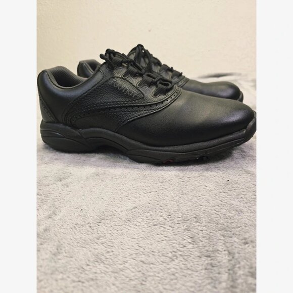 FootJoy Greenjoys‎ Golf Shoes Mens 9.5M Black Leather Flex Zone 45449 - Picture 9 of 16